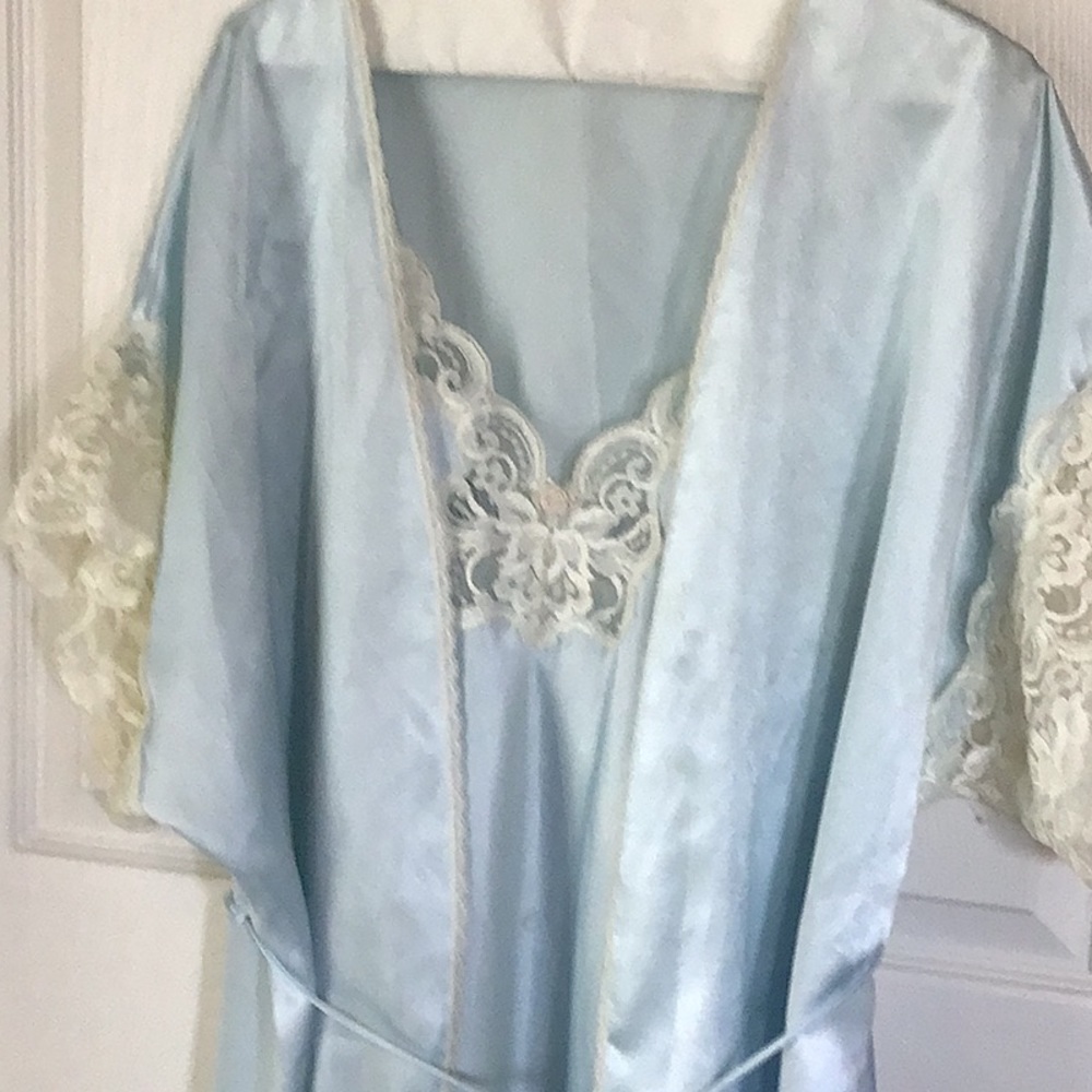 Beautiful blue negligee with lace